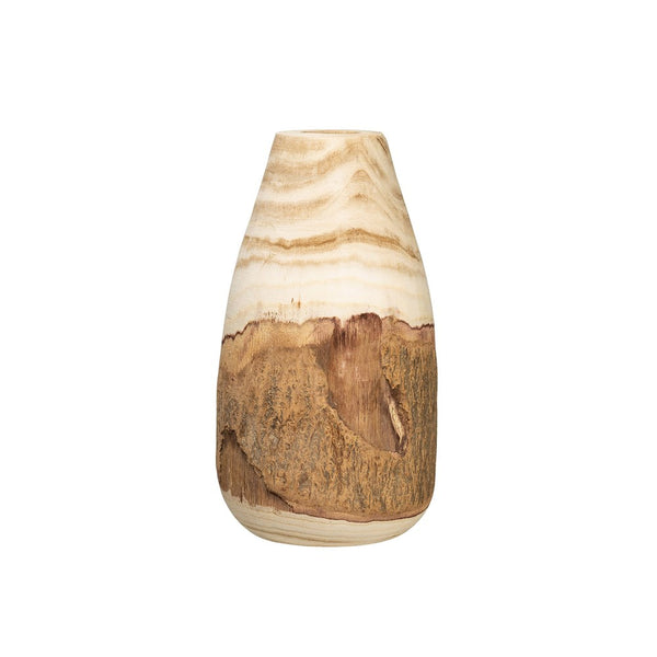 Paulownia Unfinished Wood Vase City Home