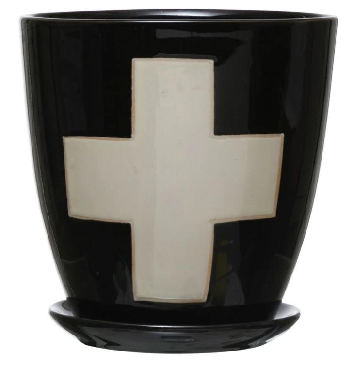Handmade Swiss Cross Planter