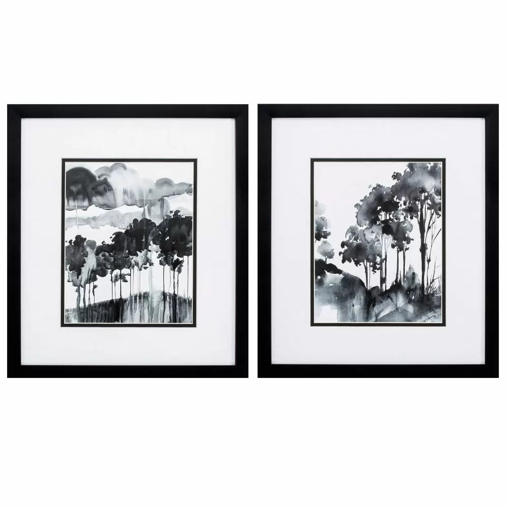 Ink Wash Trees Wall Art - made to order. Available at City Home PDX