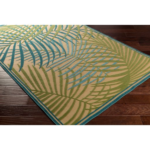 Palm Leaf Print Indoor/Outdoor Rug - Surya