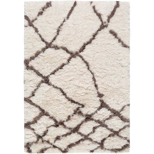 Ivory & Dark Brown Scout Rug - Surya