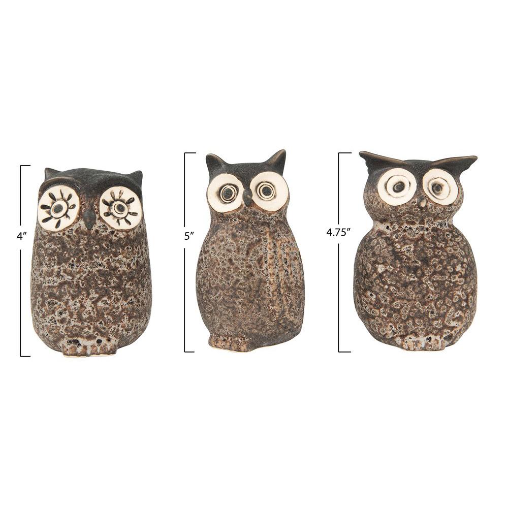 Stoneware Owl Vase - 3 Styles - Creative Co-Op
