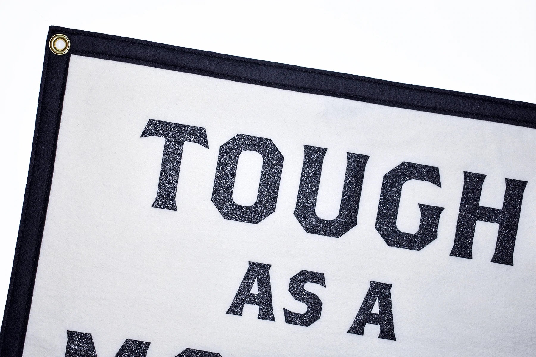Tough as a Mother Camp Flag detail