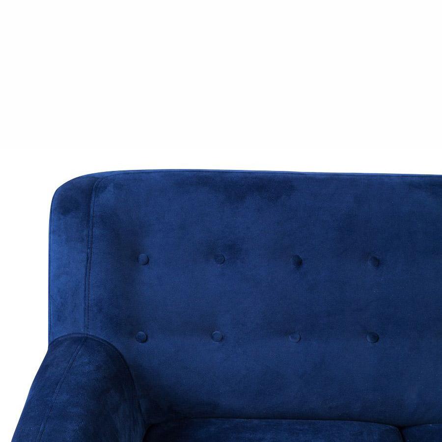 Edie Blue Velvet Sofa - Porter