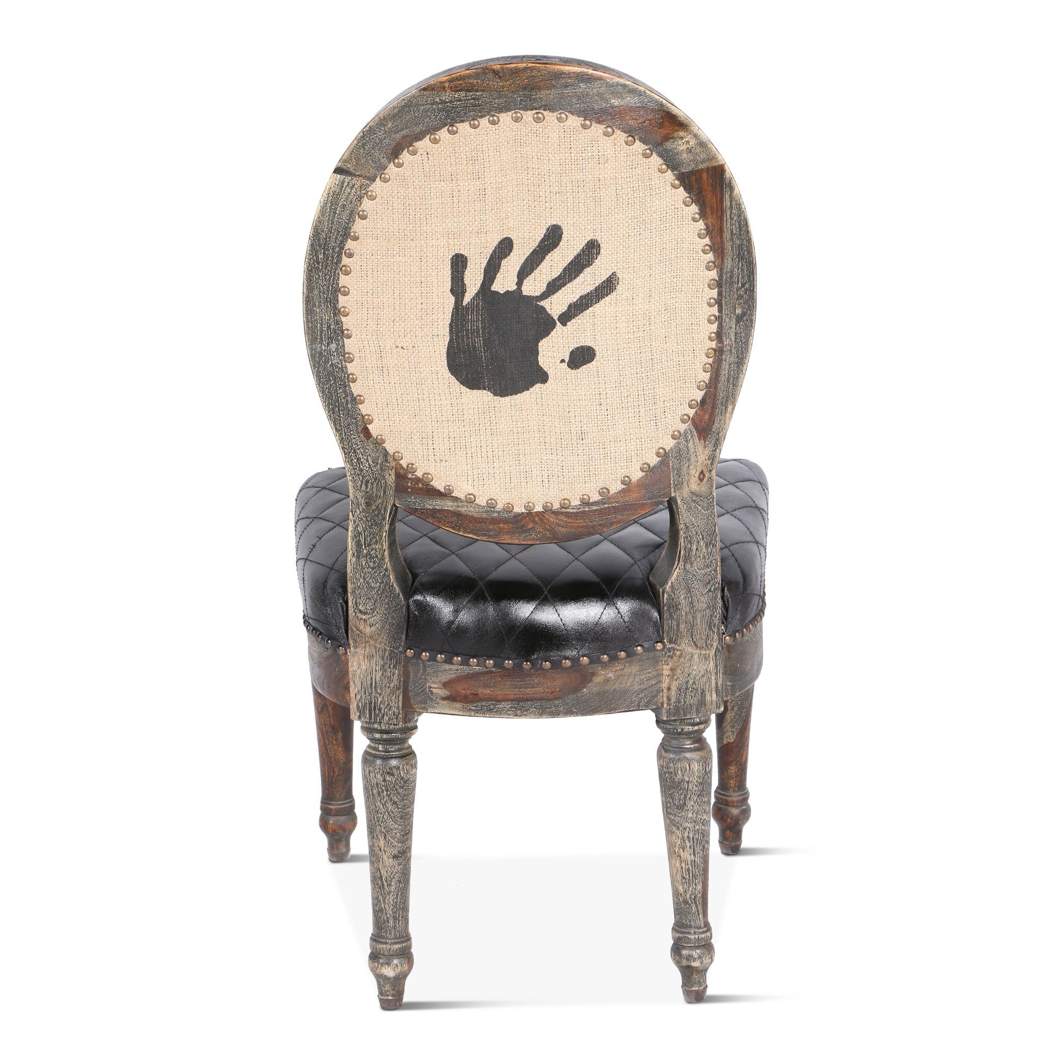 Wellington Dining Chair w/Burlap Back - HTD