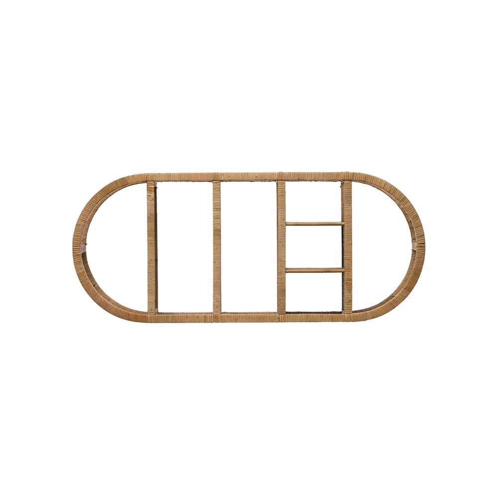 Wrapped Rattan Oval Wall Shelf - Creative Co-Op