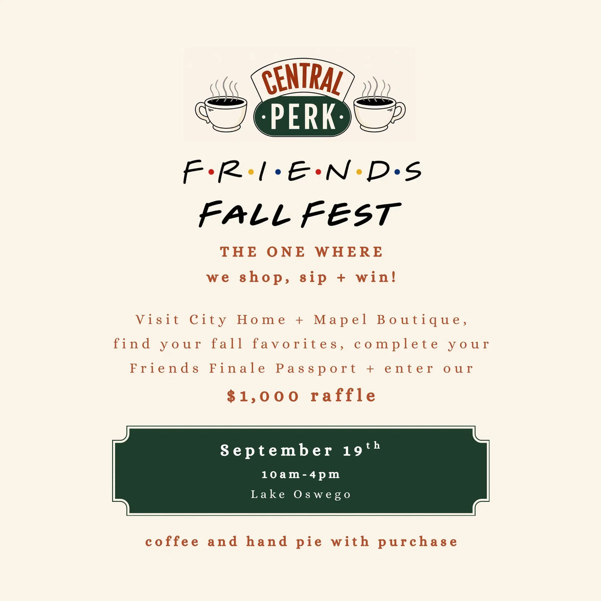 Sept 19th, 2026 - FallFest at Lake Oswego