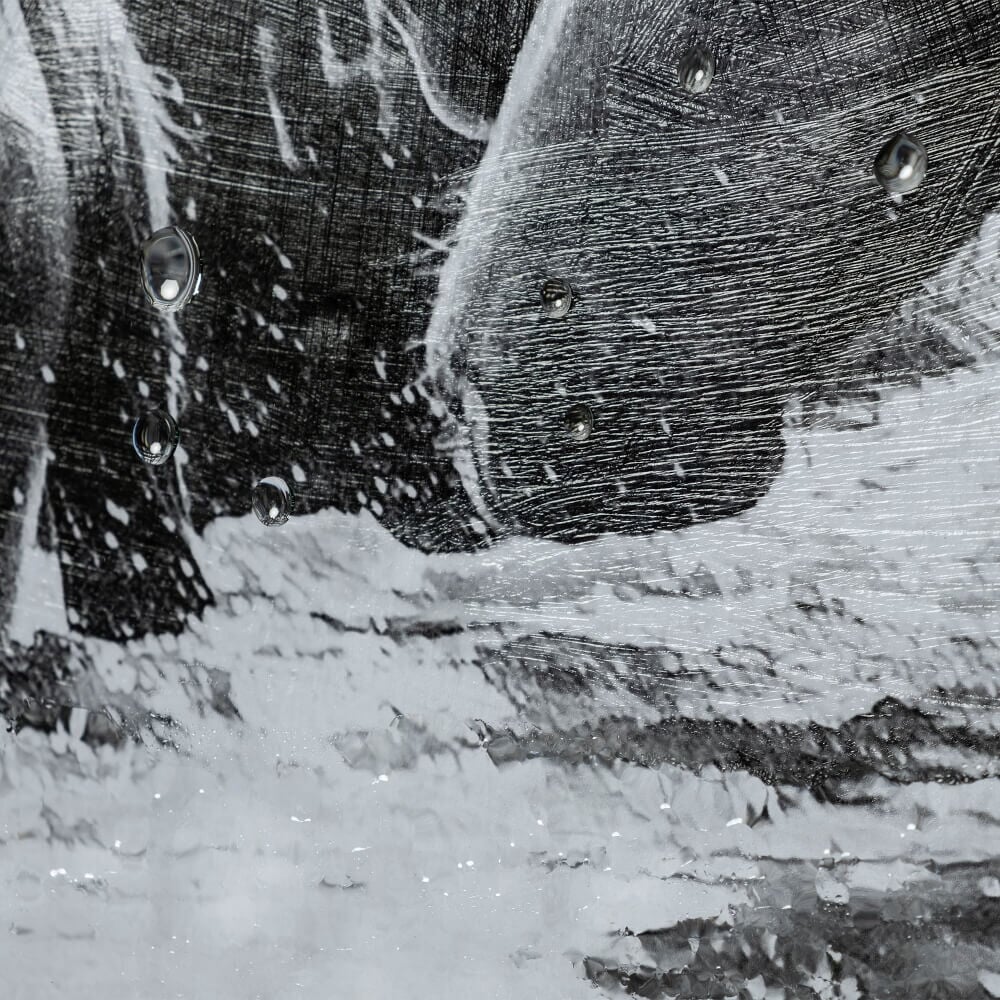 Water Horses III Wall Art - close up detail