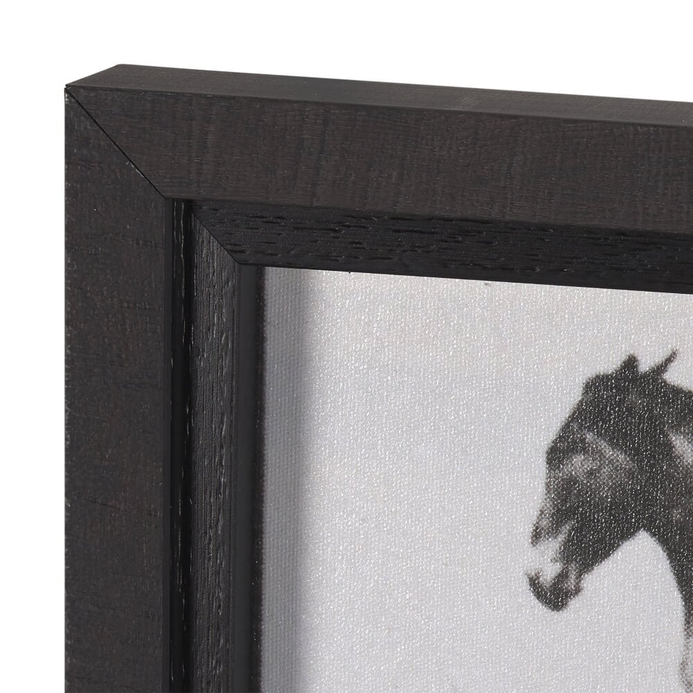 Bucking and Kicking Wall Art - frame detail view