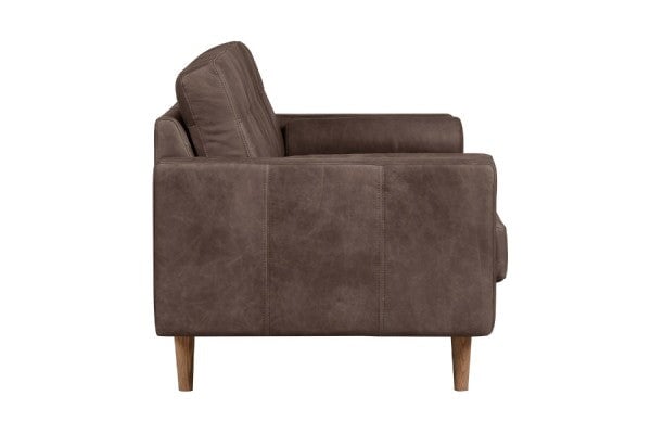 Cooper Leather Sofa in chocolate