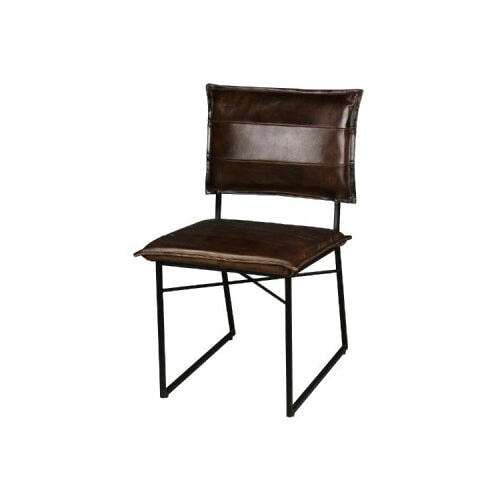 Malin Dining Chair in brown leather - available at City Home PDX