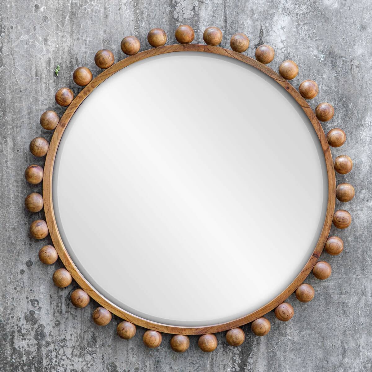 Cyra mirror in walnut - available at City Home