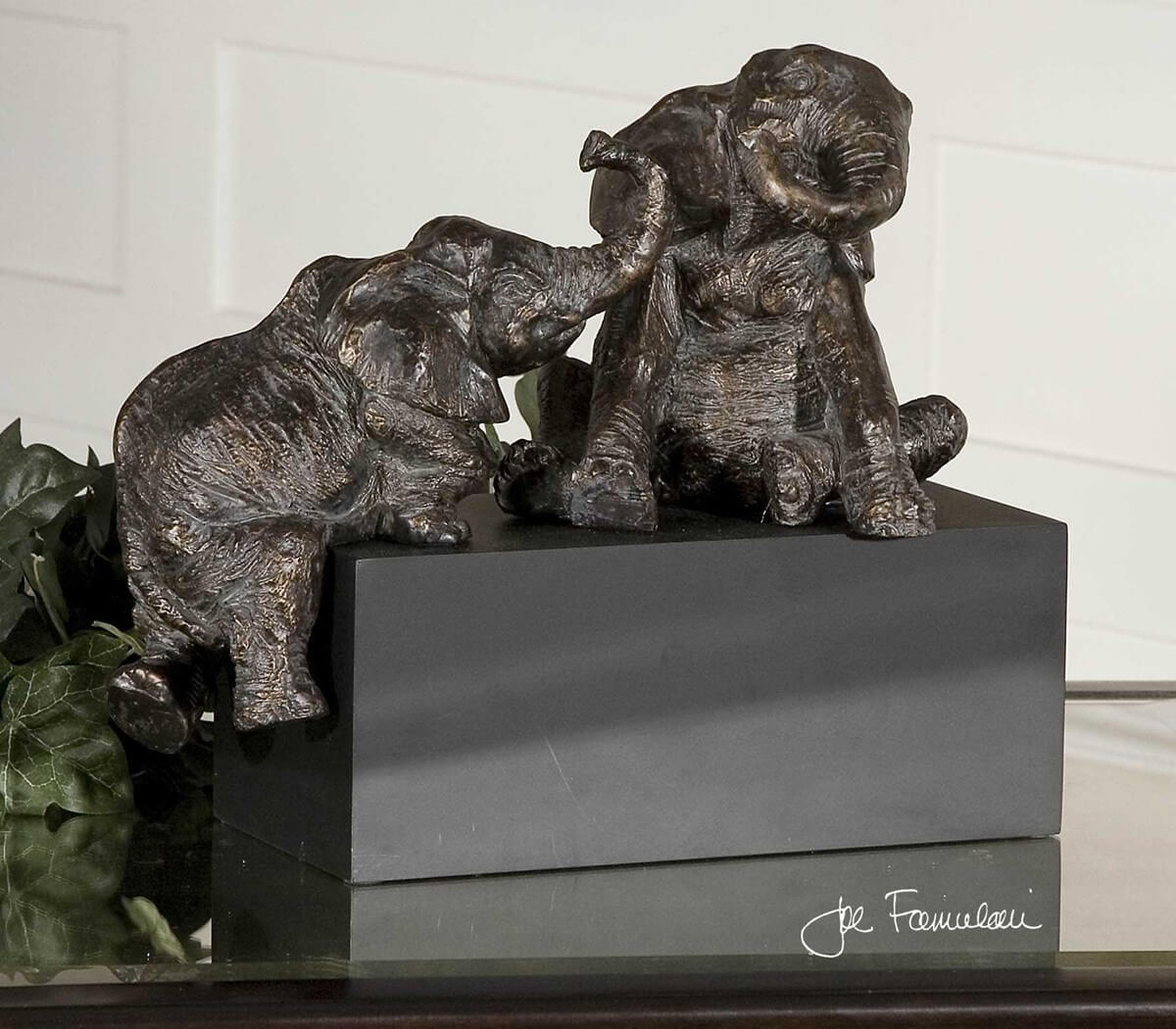 Playful Pachyderms Sculpture