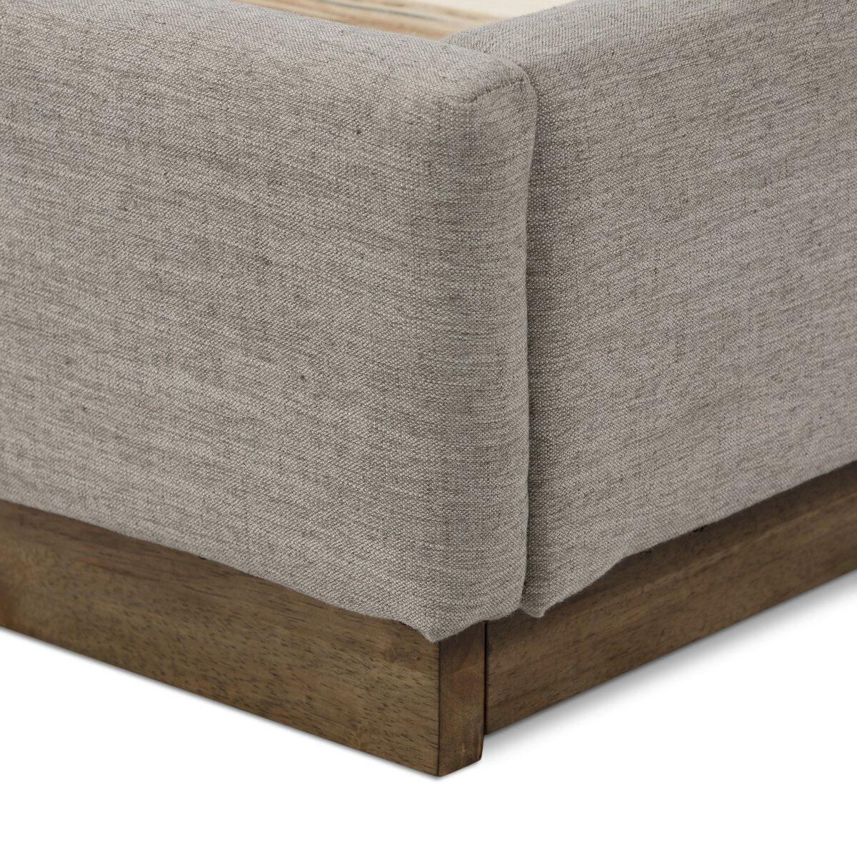 Montgomery Bed - detail view of plinth base