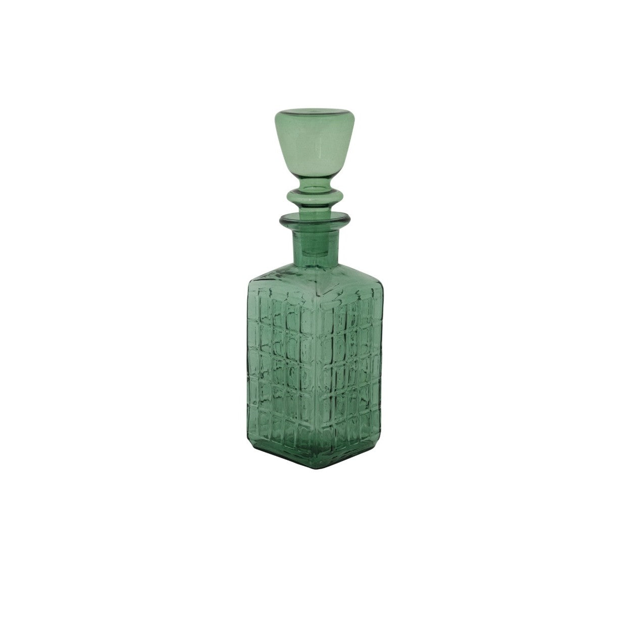28 oz. Embossed Glass Decanter: Available at City Home PDX