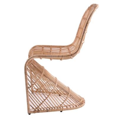 Groovy Rattan Dining Chair - side view
