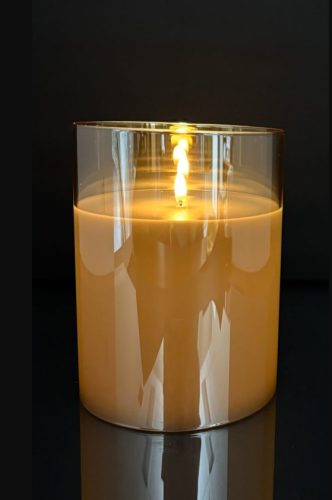 Champagne Radiance Poured Candle-6x7.8": Product View