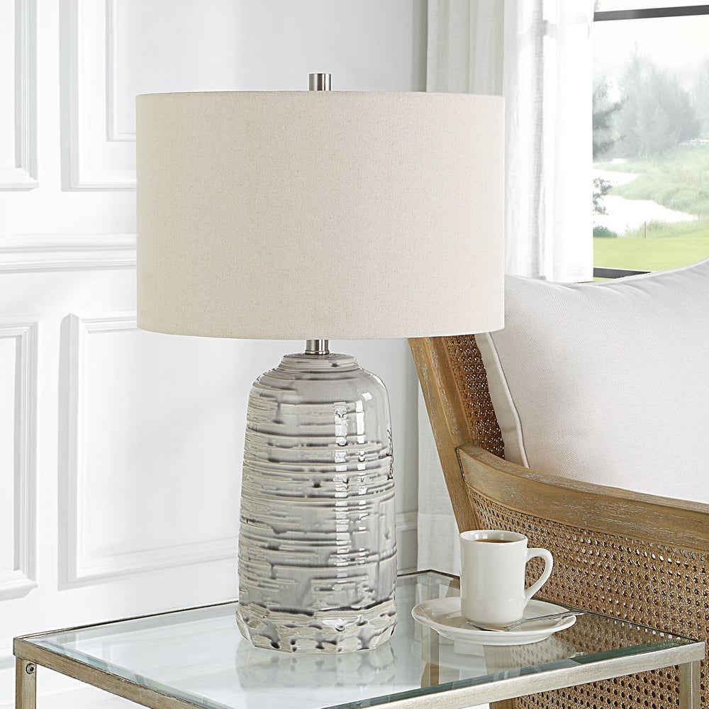 Cyclone Table Lamp - styled on an end table