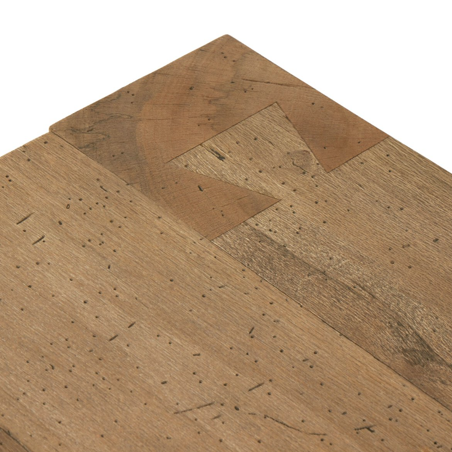 Abaso Rectangular Coffee Table: Up-Close Dovetail Joinery Detail View