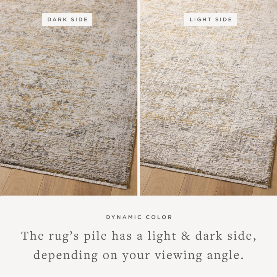 Amber Lewis Alie Rug in Charcoal/Beige: Product Details View
