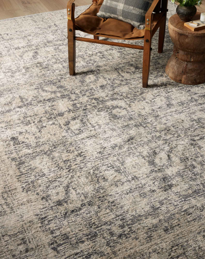 Amber Lewis Alie Rug in Charcoal/Beige: Product Style View