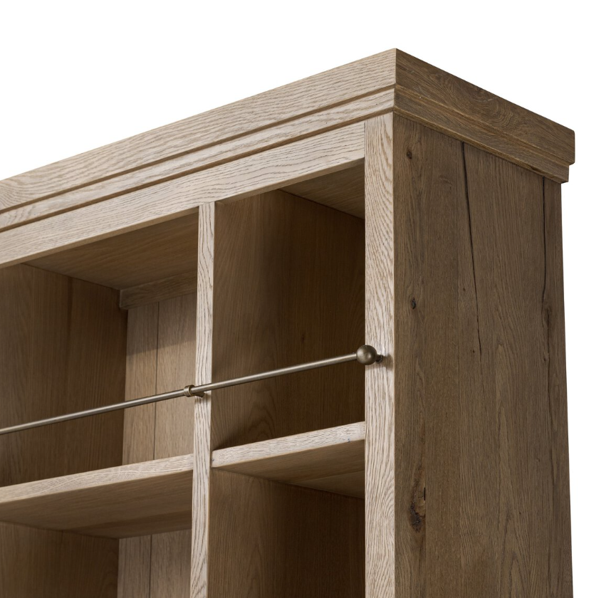 Amber Lewis X Four Hands Alistair Bookcase-WORN OAK THIN VENEER: Up-Close Product View