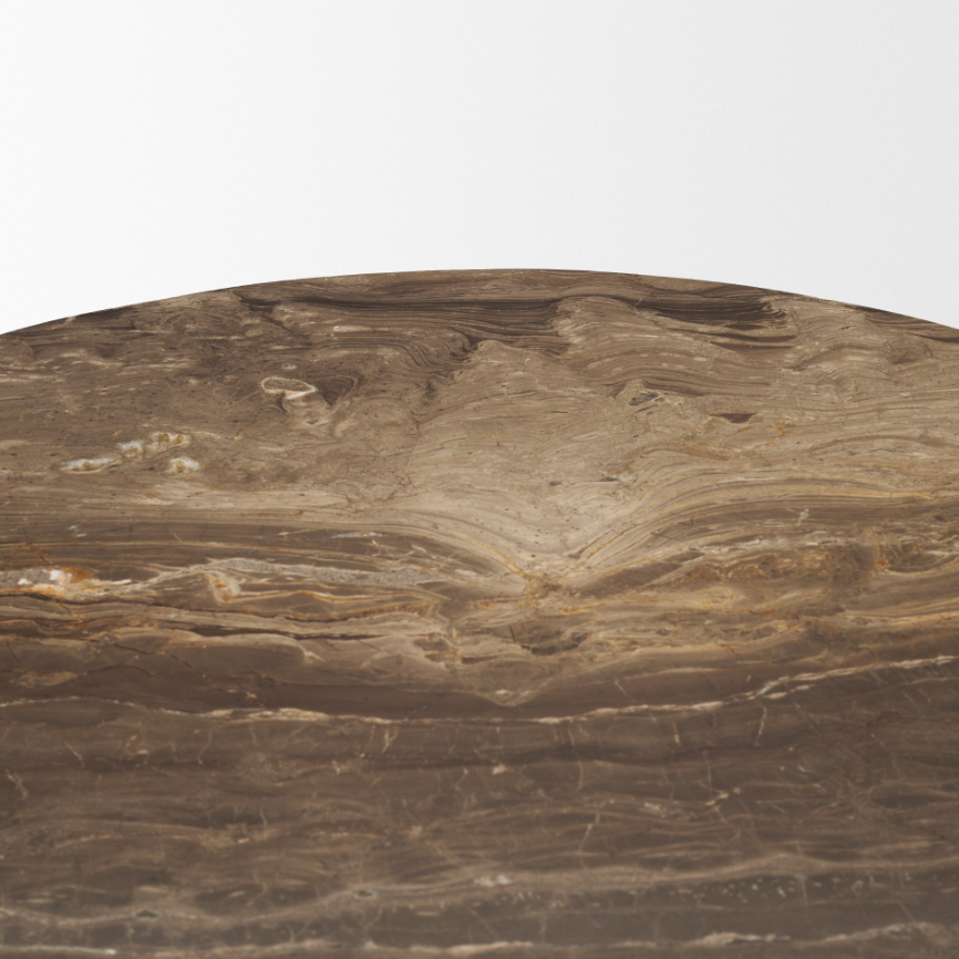 Allyson 32" Round Bistro Table: Up-Close Tabletop Corner View