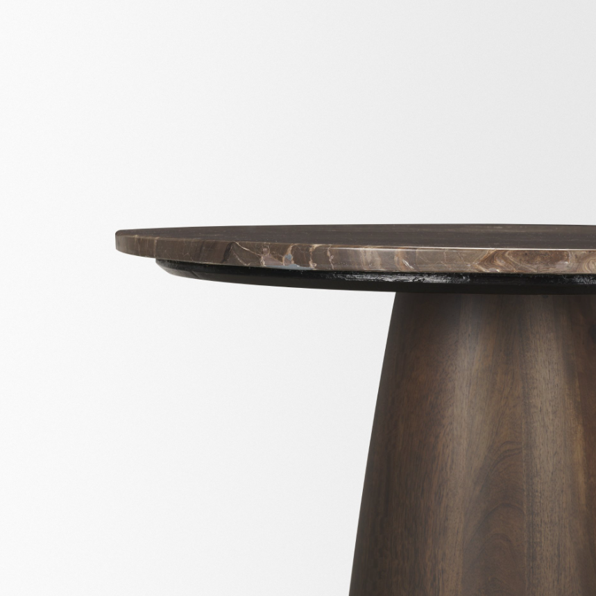 Allyson 32" Round Bistro Table: Up-Close Front Tabletop View