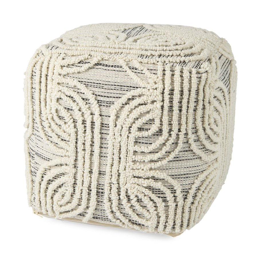 Amaya Wool & Cotton Pouf: Product View