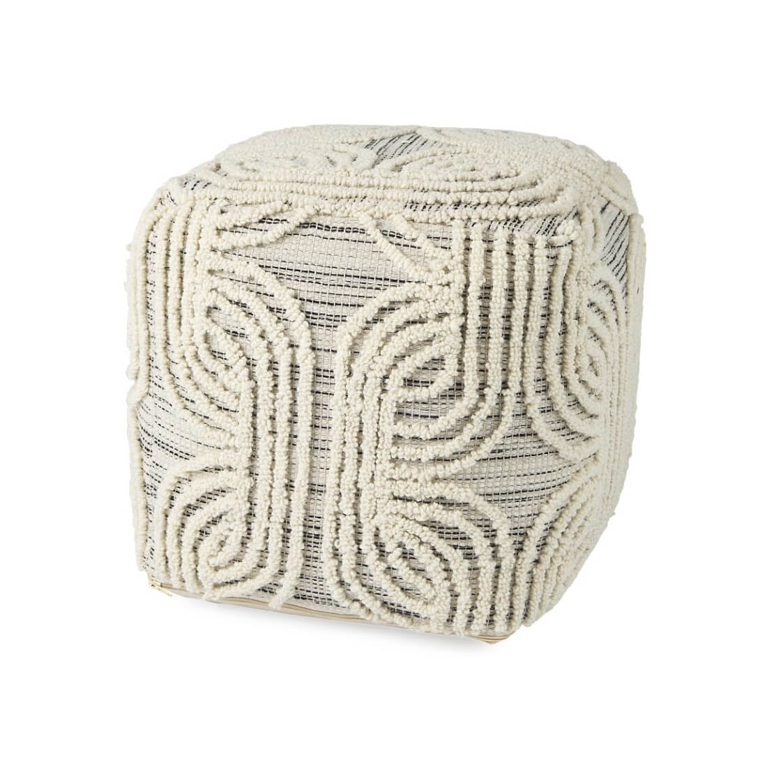 Amaya Wool & Cotton Pouf: Available at City Home PDX