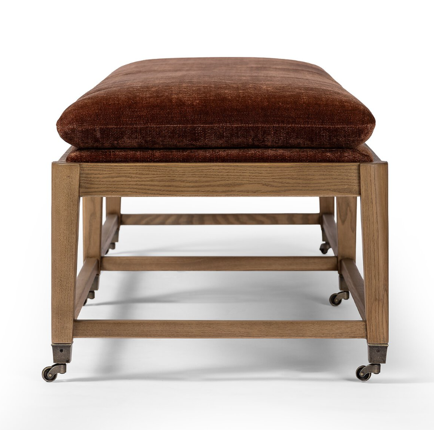 Amber Lewis x Four Hands Eleanor Accent Bench: Product Side View