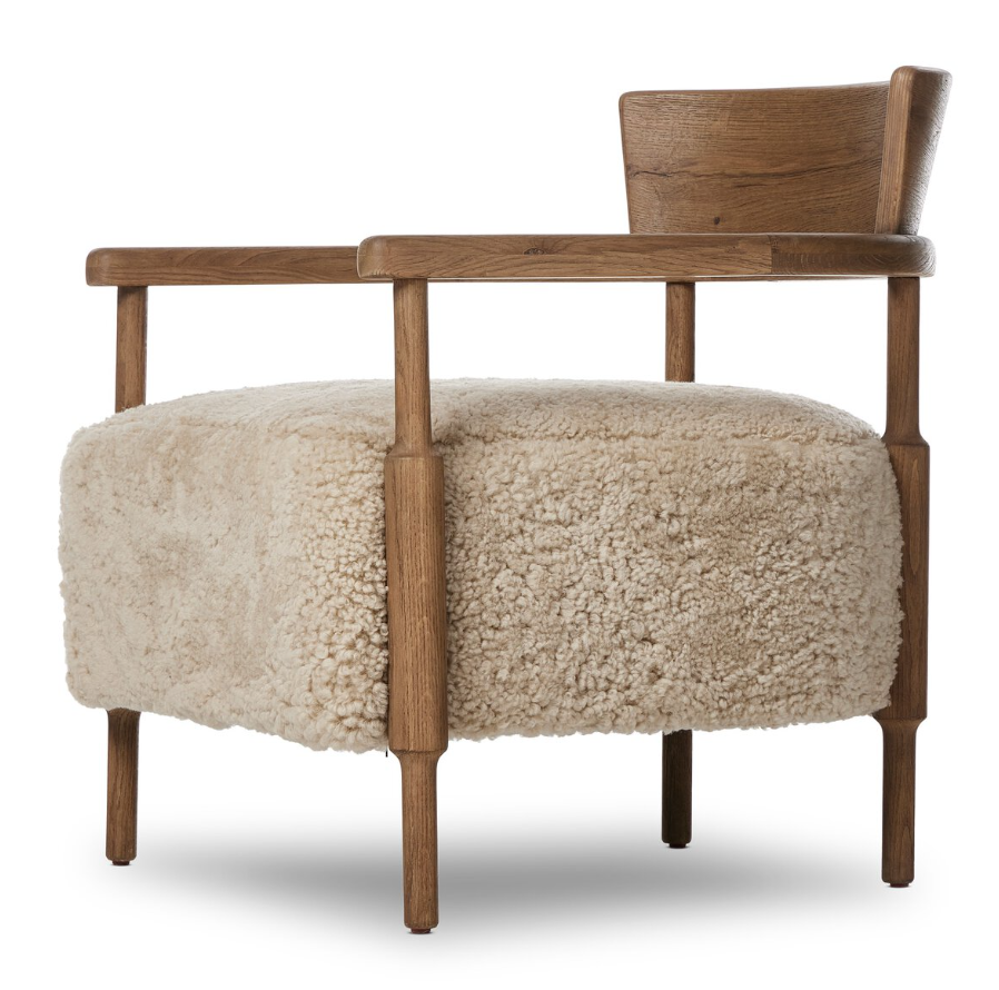 Amber Lewis x Four Hands Bennett Chair: Product Quarter View