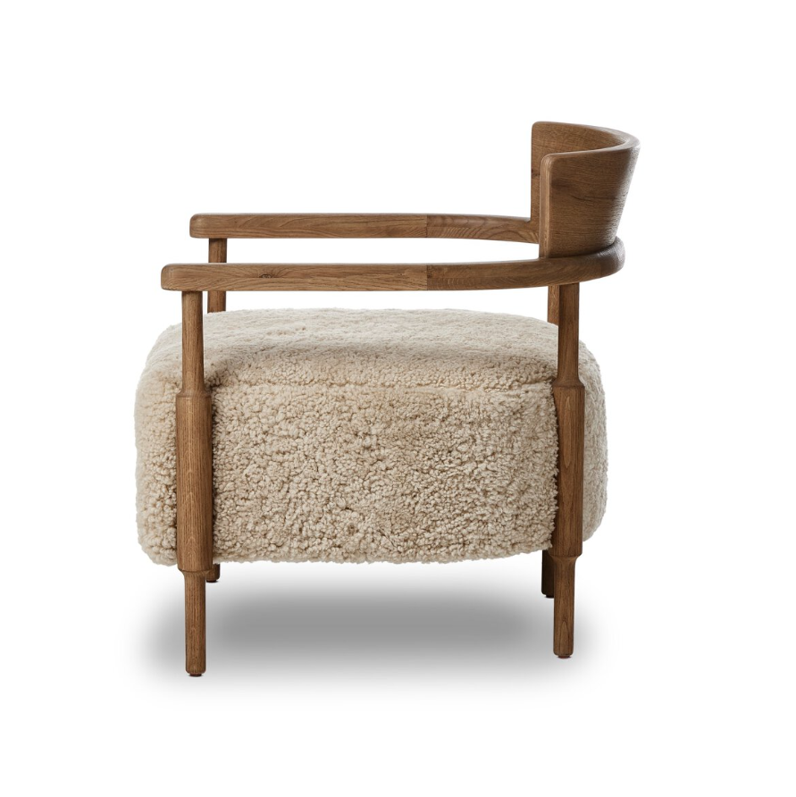 Amber Lewis x Four Hands Bennett Chair: Product Side View