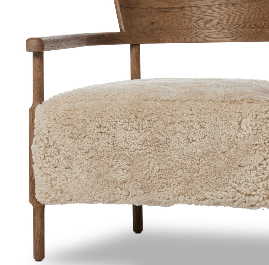 Amber Lewis x Four Hands Bennett Chair: Front Up-Close Product View