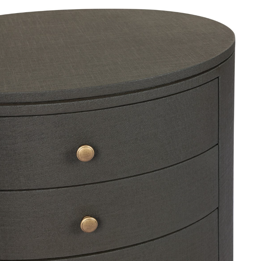 Amelia Oval Nightstand: Up-Close Top Product View