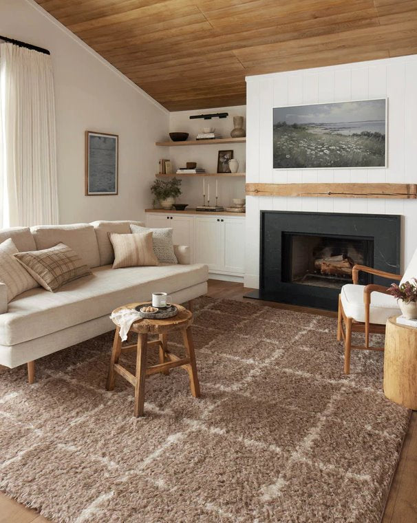 Angela Rose x Loloi Amira Rug in Khaki/Ivory: Product Style View