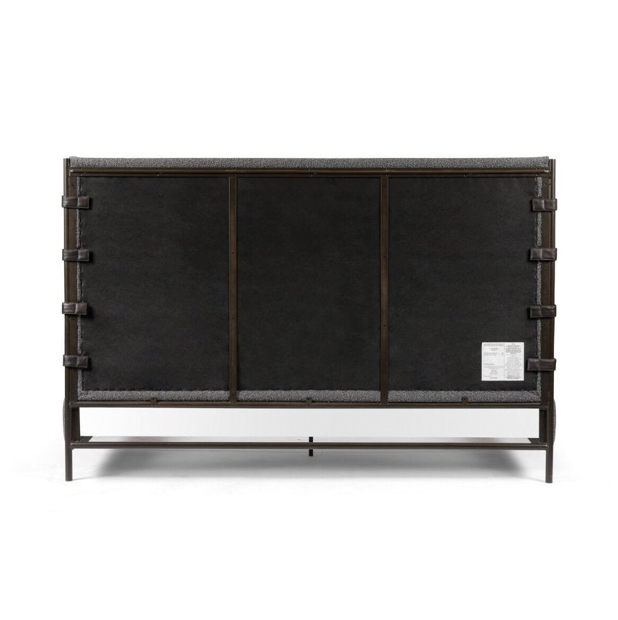 Anderson Bed in Knoll Charcoal-King Size: Product Back View