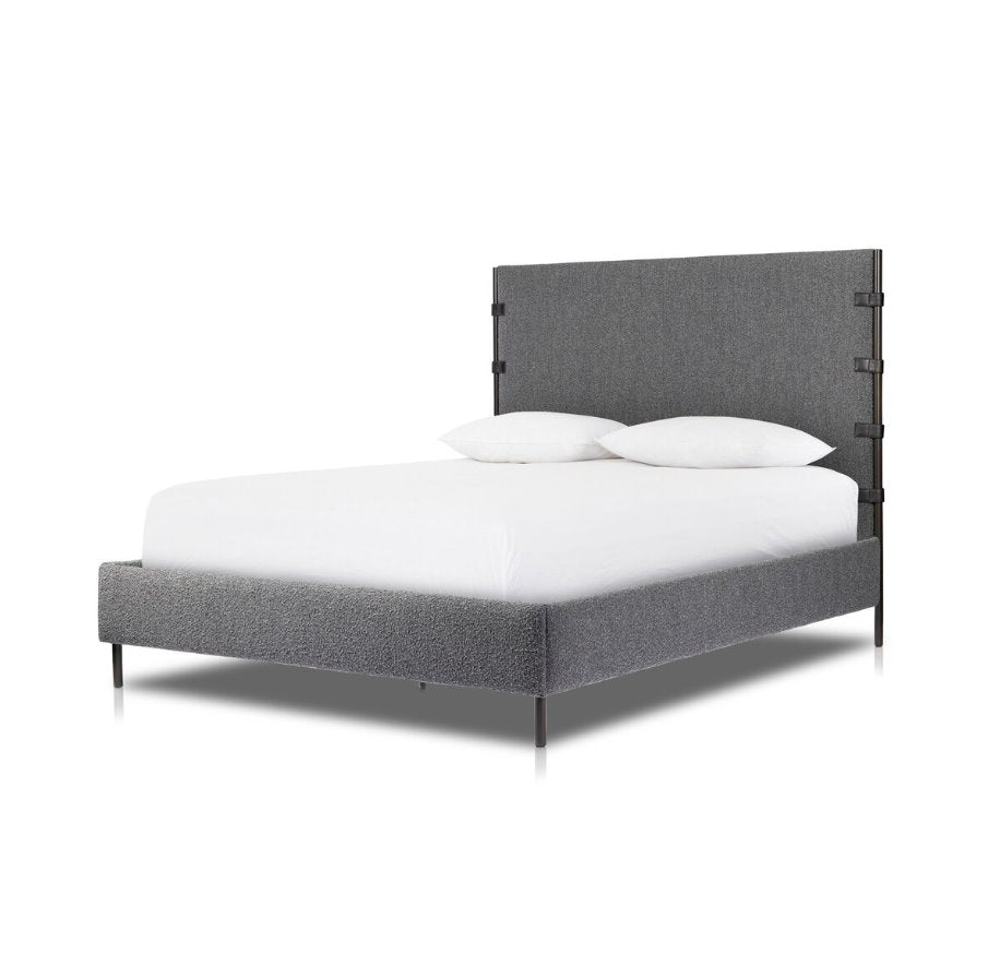 Anderson Bed in Knoll Charcoal-Queen Size: Available at City Home PDX