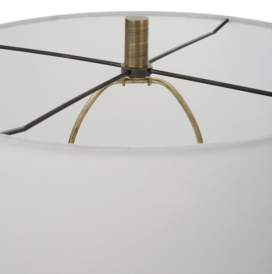 Annora Table Lamp: Antique Brass Plated Details