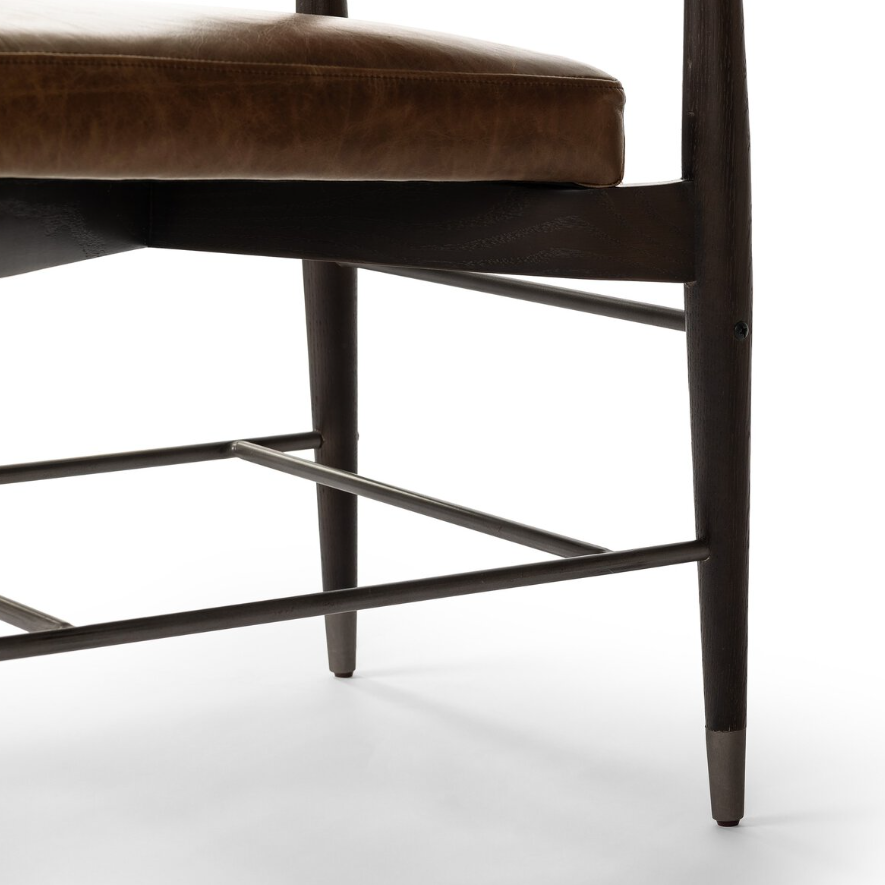 Anton Dining Chair-Havana Brown: Up-Close Product Frame View