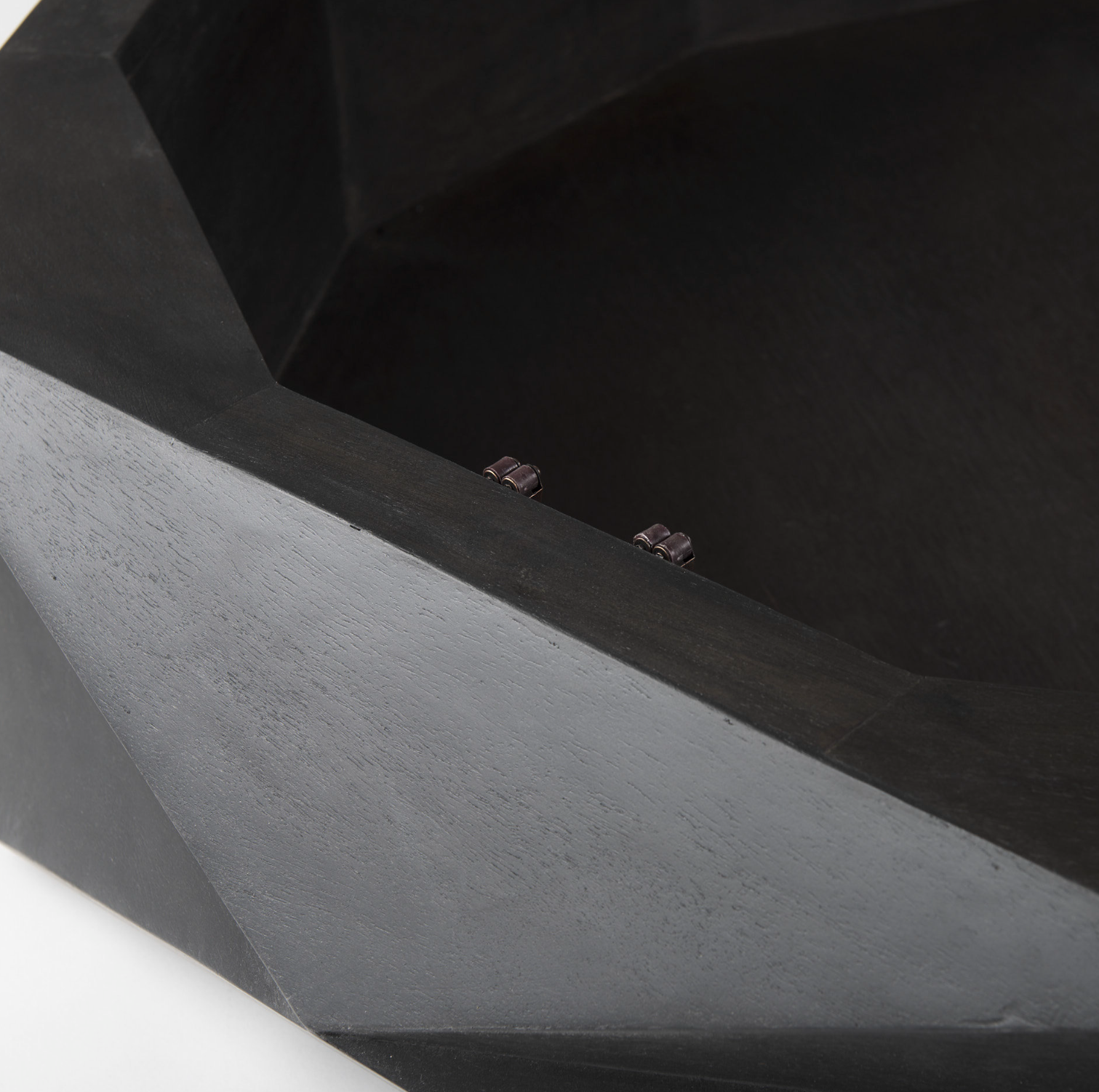 Arreto Hexagonal Storage Coffee Table-Black: Product Hardware View