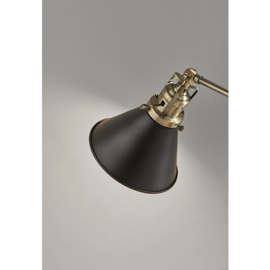 Arthur Desk Lamp: Up-Close Light-On Product View