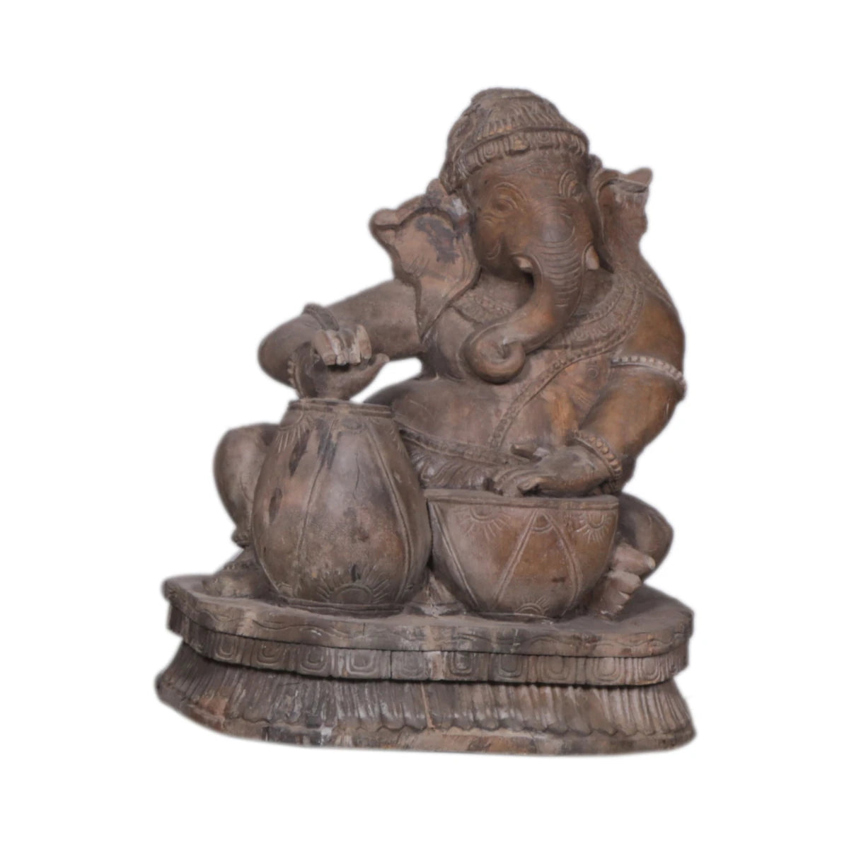 Artisan Crafted Wooden Ganesh: Available at City Home PDX