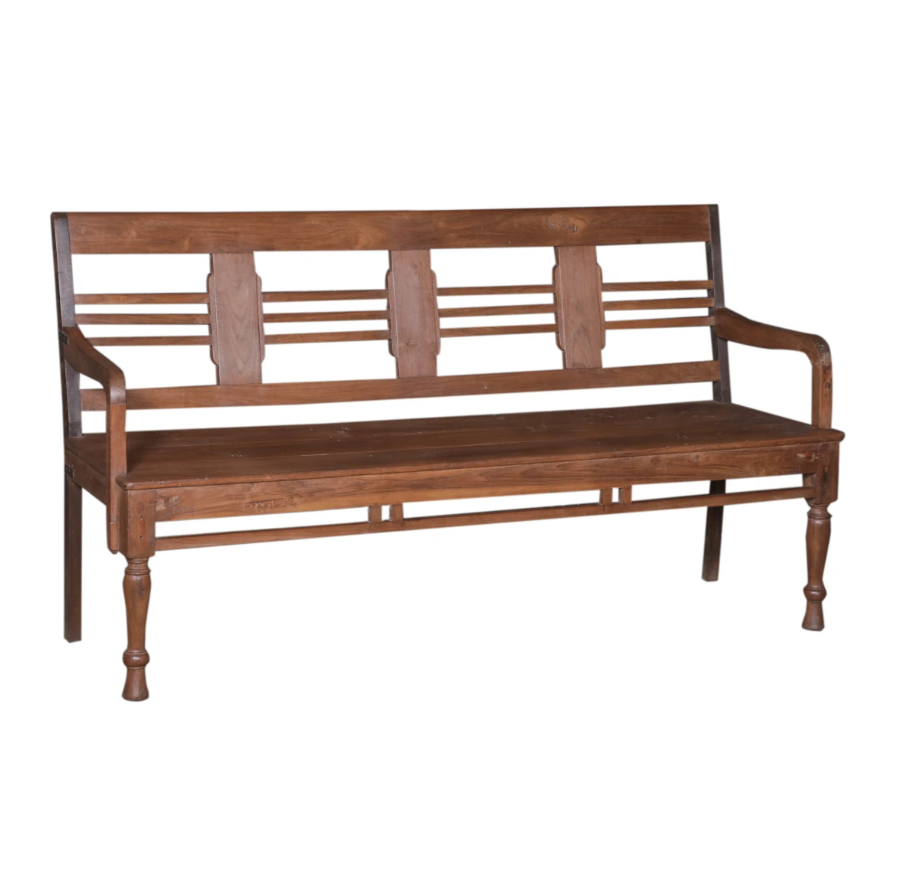 Artisan Reclaimed Teak Bench-Style C: Product View