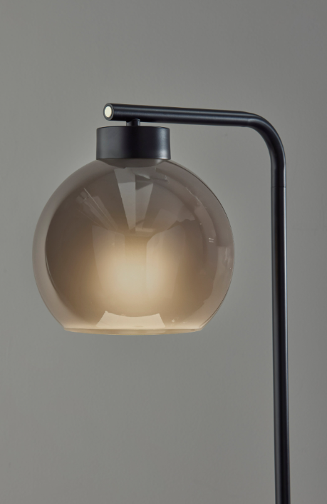 Atticus Floor Lamp: Light-On Product Shade View
