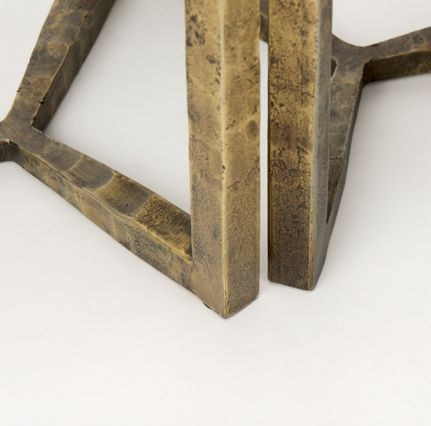 Atticus Nesting Tables: Hammered Iron Frame