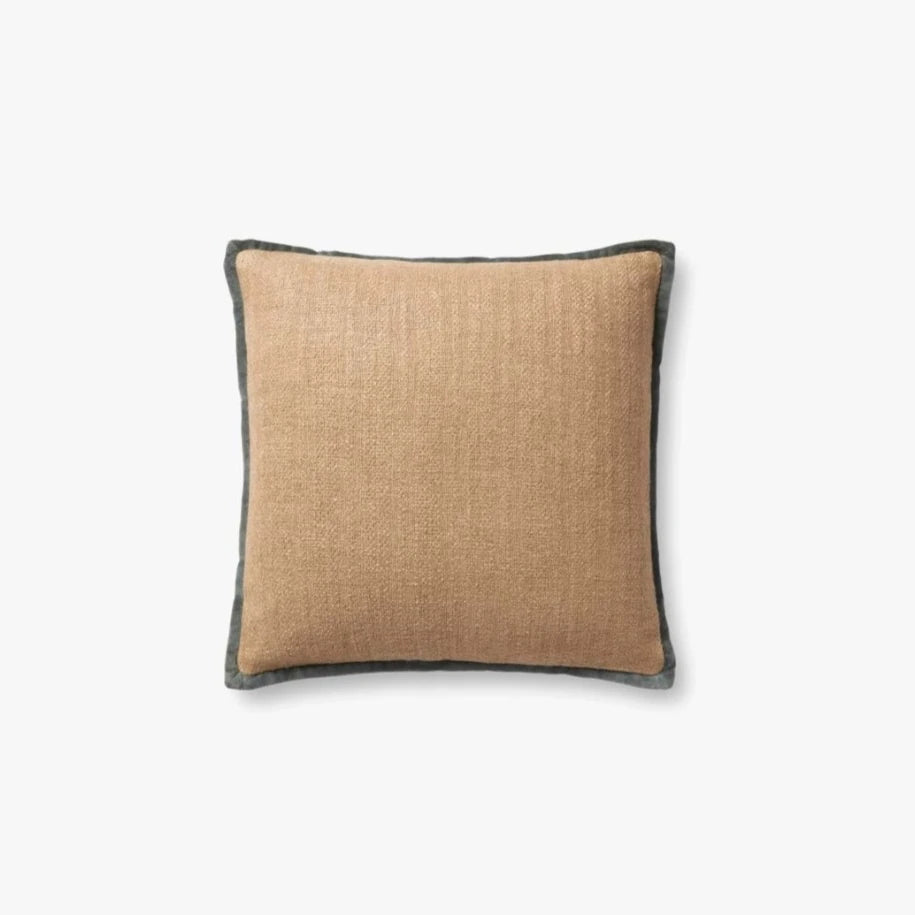 Amber Lewis X Loloi Aveline Pillow-Natural/Blue: Available at City Home PDX