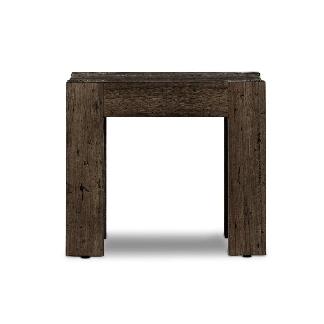 Abaso End Table-Ebony Rustic Wormwood Oak: Available at City Home PDX
