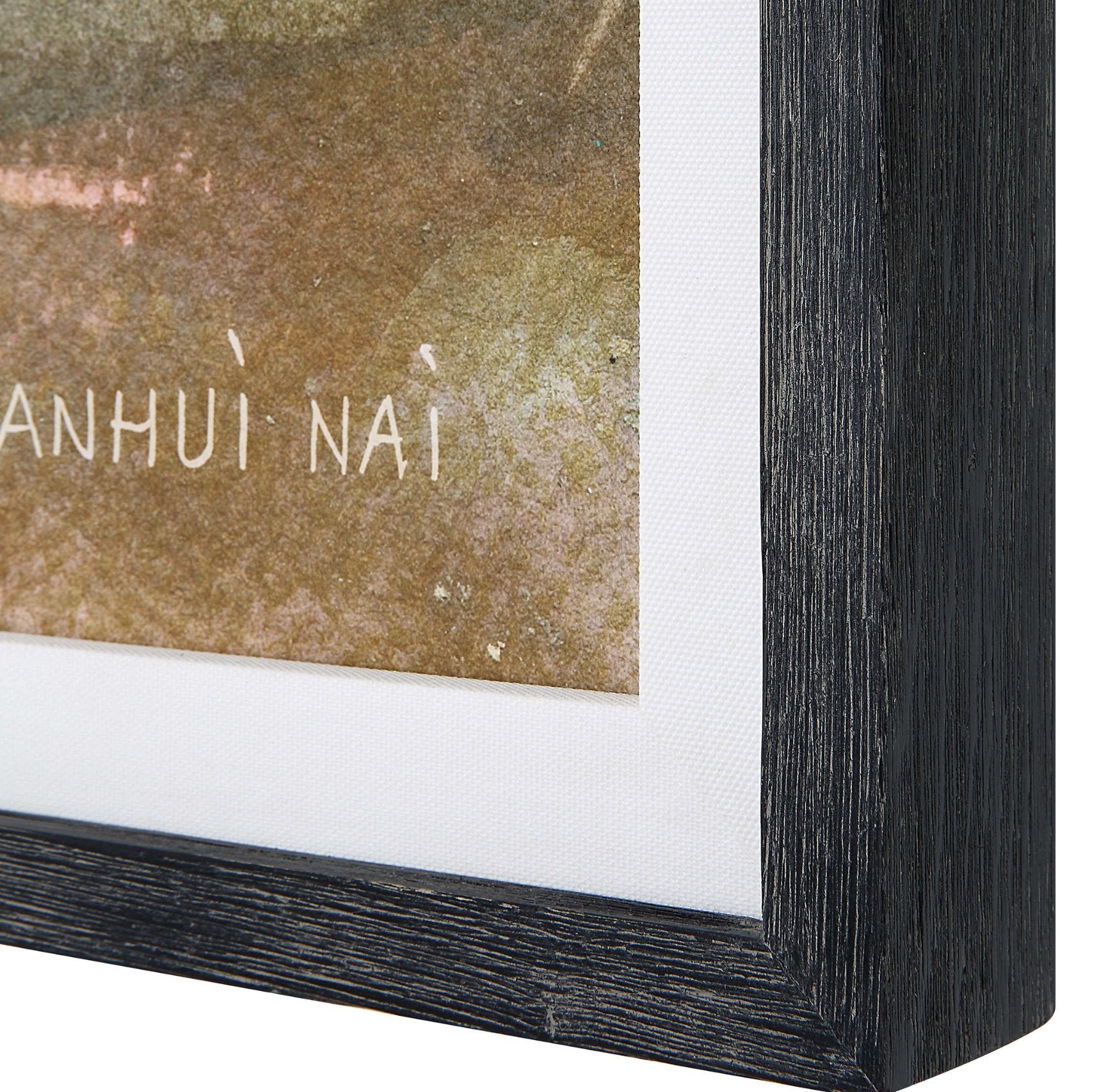 Above the Lakes Framed Print: Frame Corner View