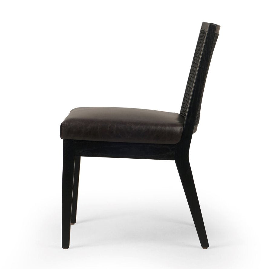 Antonia Armless Dining Chair-Sonoma Black: Product Side View